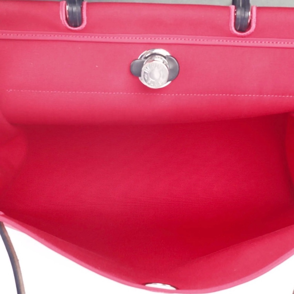 Hermes Herbag 39 in Rose Extreme Canvas with Pouchette - Picture 7 of 12
